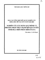 Nghiên cứu xây dựng quy trình và phương pháp thực hành hồi quy tuyến tính dựa trên phần mềm stata