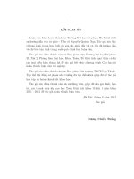 Nhiễu của các toán tử và ứng dụng vào lý thuyết khung