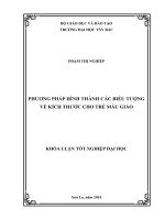 phương pháp hình thành các biểu tượng về kích thước cho trẻ mẫu giáo