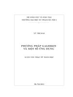 Phương pháp Galerkin và một số ứng dụng