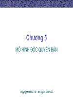 Slide bài giảng mô hình kinh tế - Mô hình đọc quyền bán