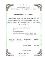 nghiên cứu nâng cao khả năng chịu mòn và tính ổn định của vít tải nhằm nâng cao chất lượng và hiệu quả cho dây chuyền trộn muối iốt ở nước ta