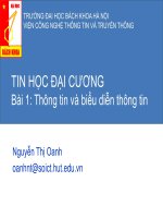 tin học đại cương bài 1 thông tin và biểu diễn thông tin