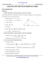 Thể tích khối đa diện LTĐH của thầy hoàng văn phiên