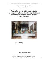 Sáng kiến và giải pháp kinh nghiệm áp dụng một số phương pháp tích hợp để nâng cao chất lượng dạy học phân môn vẽ trang trí