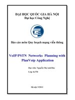 Báo cáo môn Quy Hoạch mạng viễn thông VoIP PSTN Networks Planning with PlanVoip Application