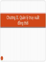 bài giảng chương ii quản lý truy xuất đồng thời