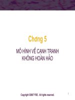 Slide bài giảng mô hình kinh tế - Mô hình về cạnh tranh không hoàn hảo