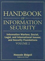 HANDBOOK OF INFORMATION SECURITY Threats, Vulnerabilities, Prevention,Detection, and Management Volume 2