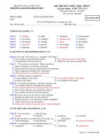 Đề kiểm tra anh văn 11 học kỳ i  20132014