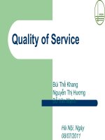 Báo cáo môn Mạng truyền số liệu Quality of Service