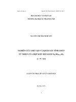 Nghiên cứu chế tạo và khảo sát tính chất từ nhiệt của hợp kim Heusler Ni0,5Mn0,5Sbx (x=0 đến 0,4)