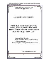 skkn phát huy tính tích cực, chủ động, sáng tạo của học sinh trong phân môn vẽ trang trí ở môn mĩ thuật khối lớp 4