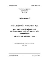 khóa luận tốt nghiệp hoàn thiện công tác kế toán thuế tại công ty trách nhiệm hữu hạn tân xuân