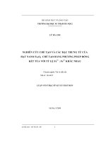 Nghiên cứu chế tạo và các đặc trưng từ của hạt Nano Fe3O4 chế tạo bằng phương pháp đồng kết tủa với tỷ lệ Fe3+ Fe2+ khác nhau