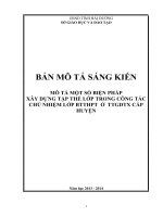 một số sáng kiến về một số biện pháp xây dựng tập thể lớp trong công tác chủ nhiệm