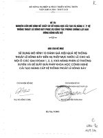 Sử dụng mô hình 1D đánh giá hiệu quả hệ thống thoát lũ sông Đáy đến hạ thấp mực nước lũ cho Hà Nội ở các giai đoạn 1,2,3 khả năng phân lũ thường xuyên và đề xuất giải pháp khoa học công nghệ cải tạo nâng cấp hệ thống thoát lũ Sông Đáy