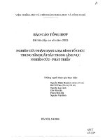 Nghiên cứu nhận dạng loại hình tổ chức trung tâm xuất sắc trong lĩnh vực nghiên cứu phát triển