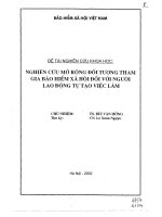 Nghiên cứu mở rộng đối tượng tham gia bảo hiểm xã hội đối với người lao động tự tạo việc làm