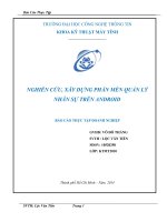 NGHIÊN cứu, xây DỰNG PHẦN mền QUẢN lý NHÂN sự TRÊN ANDROID báo cáo THỰC tập DOANH NGHIỆP