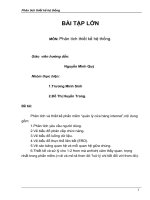 Bài tập lớn môn phân tích thiết kế hệ thống đề tài phân tích và thiết kế phần mềm quản lý cửa hàng internet