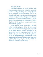 các phương pháp tiến hành để sử dụng thành công, hiệu quả thí nghiệm trong dạy học Hóa học THCS