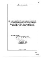 Xây dựng quy trình tiếp nhận, xử lý, sử dụng và lưu trữ công văn hành chính trong điều kiện tin học hóa quản lý Kiểm toán Nhà nước