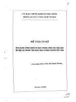 Ứng dụng công nghệ tin học trong công tác bảo mật dữ liệu tại trung tâm giao dịch chứng khoán Việt Nam