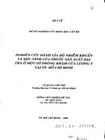 Nghiên cứu đánh giá độ nhiễm khuẩn và độc tính của thuốc sản xuất đại trà ở một số phòng khám của lương y tại thành phố Hồ Chí Minh