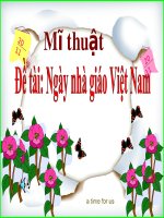 Bài 11. Vẽ tranh đề tài Ngày Nhà giáo Việt Nam