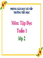 tập đọc bài 2 tuần 1