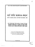 Hệ thống mục tiêu quản lý kinh tế vĩ mô những vấn đề lý luận và thực tiễn trong quá trình đổi mới ở Việt Nam (toàn văn)