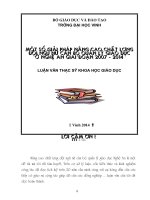 Luận văn thạc sĩ khoa học giáo dục: Nâng cao chất lượng đội ngũ nữ cán bộ quản lí giáo dục