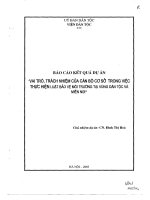 Vai trò, trách nhiệm của cán bộ cơ sở trong việc thực hiện luật bảo vệ môi trường tại vùng dân tộc và miền núi