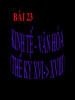 Kinh tế-văn hóa XVI-XVIII