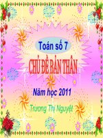 Toán số 7 tiết 1