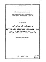 Mô hình và giải pháp quy hoạch kiến trúc vùng sinh thái Đông Nam Bộ và Tây Nam Bộ