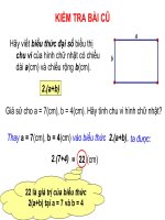 Tiết 52: Giá trị của một biểu thức đại số