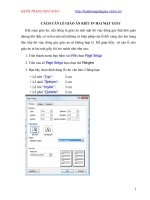 Cách căn lề, đánh số trang khi in hai mặt giấy