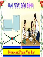 Hai góc đối đỉnh ( hình học 7)