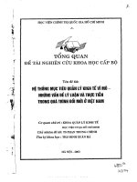 Hệ thống mục tiêu quản lý kinh tế vĩ mô những vấn đề lý luận và thực tiễn trong quá trình đổi mới ở Việt Nam