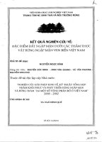 Đặc điểm đất ngập mặn dưới các thảm thực vật rừng ngập mặn ven biển Việt Nam