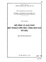 Mô hình và giải pháp quy hoạch kiến trúc vùng sinh thái Tây Bắc