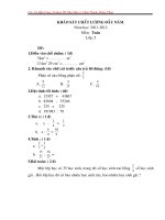 De khao sat dau nam T+ TV lop 5