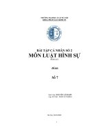 Tiểu luận tổng hợp tất cả các bài năm thứ 1,2, 3 trường đh luật hà nội