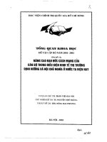 Nâng cao đạo đực cách mạng của cán bộ trong điều kiện kinh tế thị trường định hướng xã hội chủ nghĩa ở nước ta hiện nay