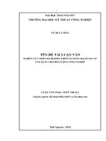Nghiên cứu thiết kế bộ điều khiển sử dụng đại số gia tử ứng dụng cho đối tượng công nghiệp