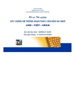 đồ án xây dựng hệ thống soạn thảo văn bản đa ngữ anh – việt – chăm