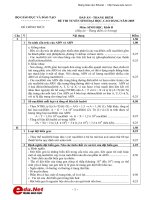 De, dap an Sinh - khoi B - DH 2005