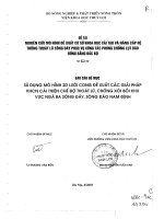 Sự dụng mô hình 2D lưới cong đề xuất các giải pháp khoa học công nghệ cải thiện chế độ thoát lũ, chống xói bồi khu vực ngã ba sông Đáy, sông Đào Nam Định